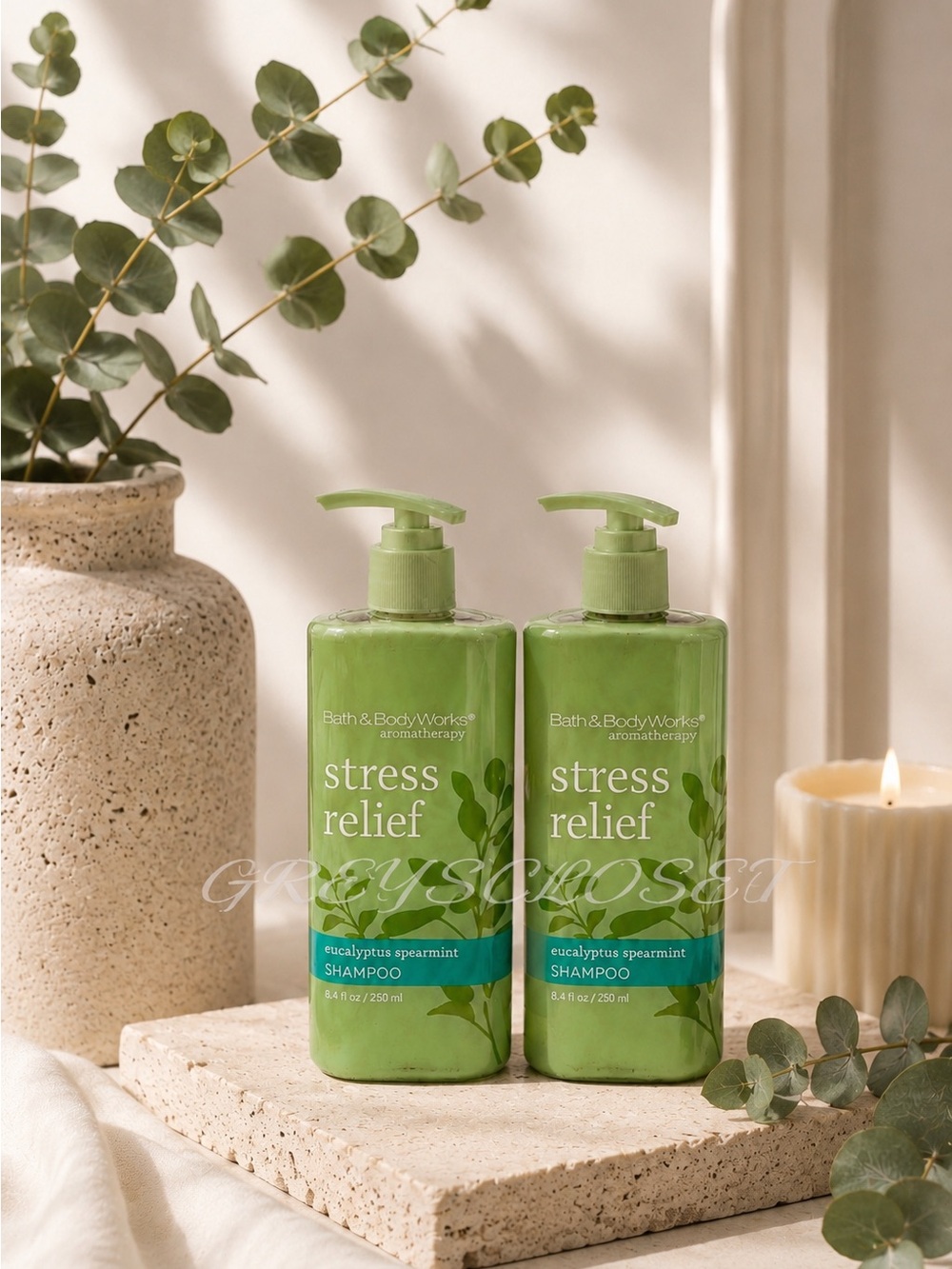 B&BW – Stress Relief Shampoo Eucalyptus + Spearmint – 9.6 fl oz